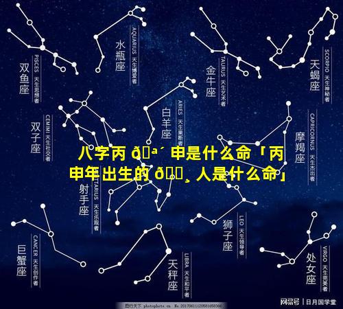 八字丙 🪴 申是什么命「丙申年出生的 🕸 人是什么命」